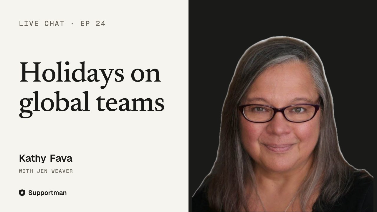 Holidays on global teams · episode 24 of Live Chat with Jen Weaver with Kathy Fava