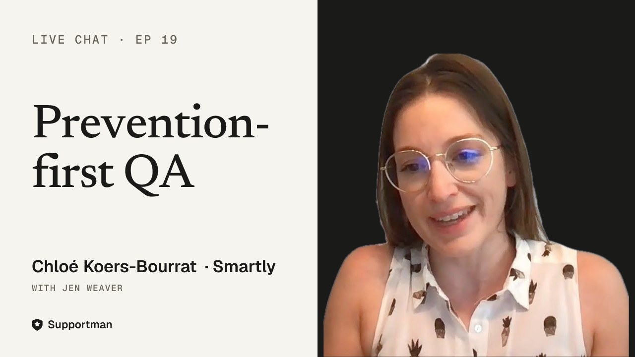 Prevention-first QA · episode 19 of Live Chat with Jen Weaver with Chloé Koers-Bourrat